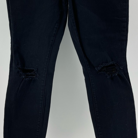 PacSun High-Rise Skinniest Ankle Jeans in Black, Distressed Details, Women's 30 - Picture 2 of 7